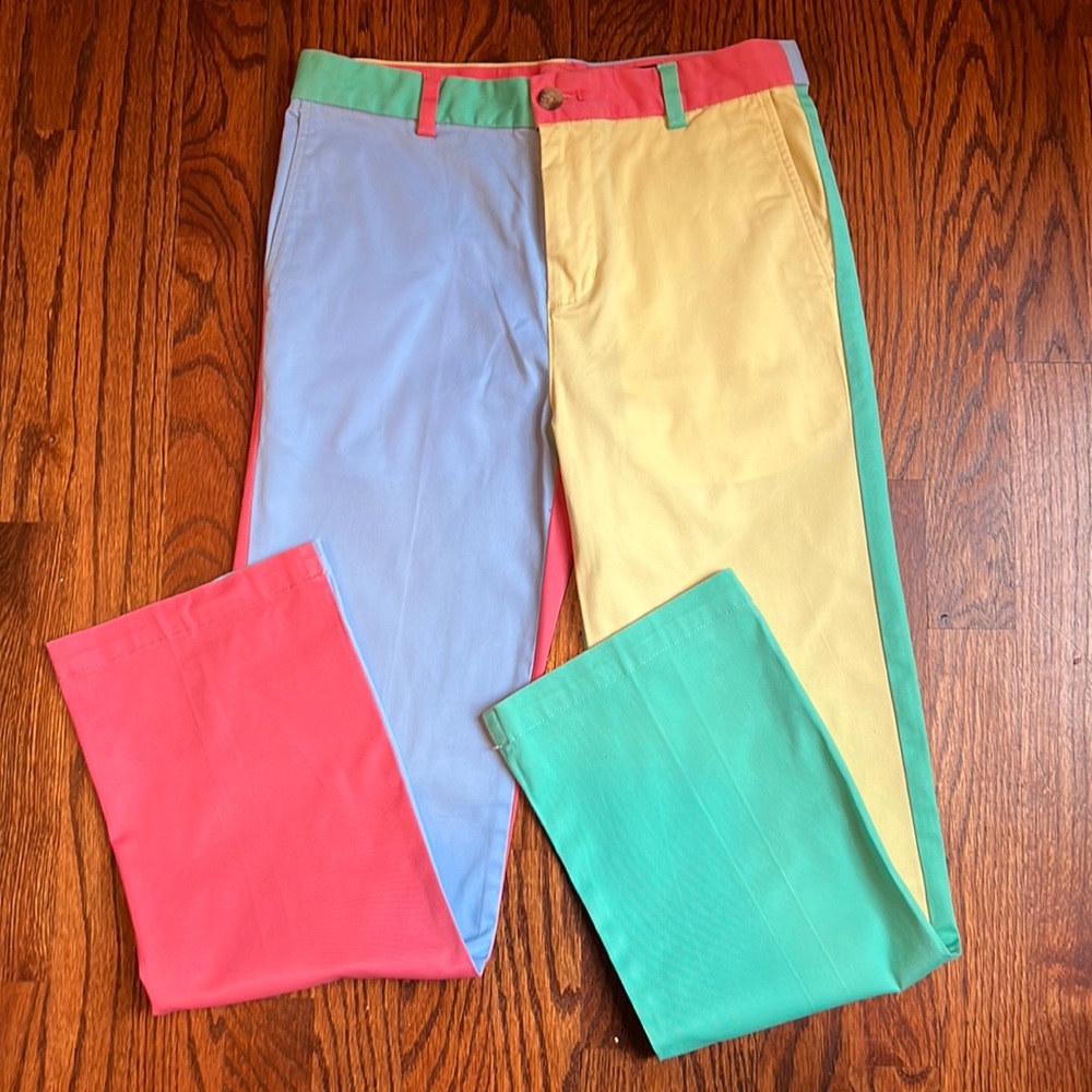 Vineyard vines vintage color block chinos size 16
